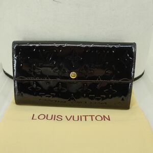 LOUIS VUITTON Long OR Crossbody Wallet VERNIS LV MONOGRAM Brown